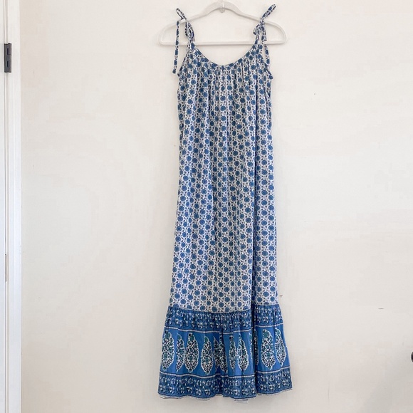 Emerson Fry India Collection Sundress Heritage Blue XS/S NWOT - Picture 8 of 12